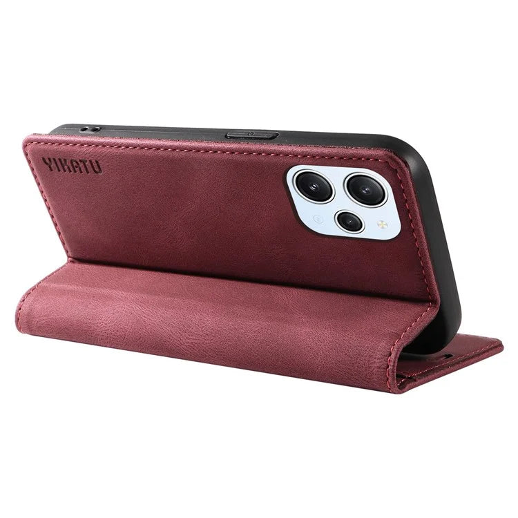 YIKATU YK-004 For Xiaomi Redmi Note 12 4G Case TPU + PU Leather Phone Cover Stand Wallet