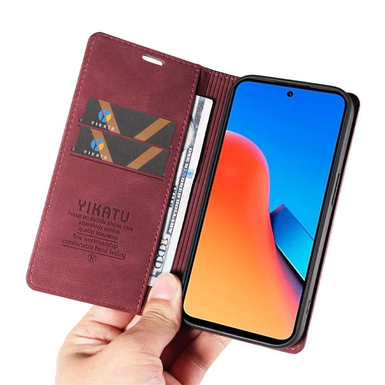 YIKATU YK-004 For Xiaomi Redmi Note 12 4G Case TPU + PU Leather Phone Cover Stand Wallet