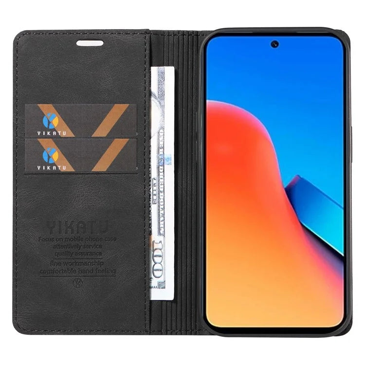 YIKATU YK-004 For Xiaomi Redmi Note 12 4G Case TPU + PU Leather Phone Cover Stand Wallet