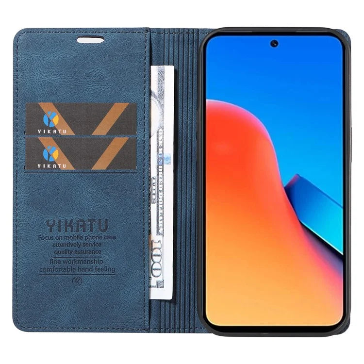 YIKATU YK-004 For Xiaomi Redmi Note 12 4G Case TPU + PU Leather Phone Cover Stand Wallet