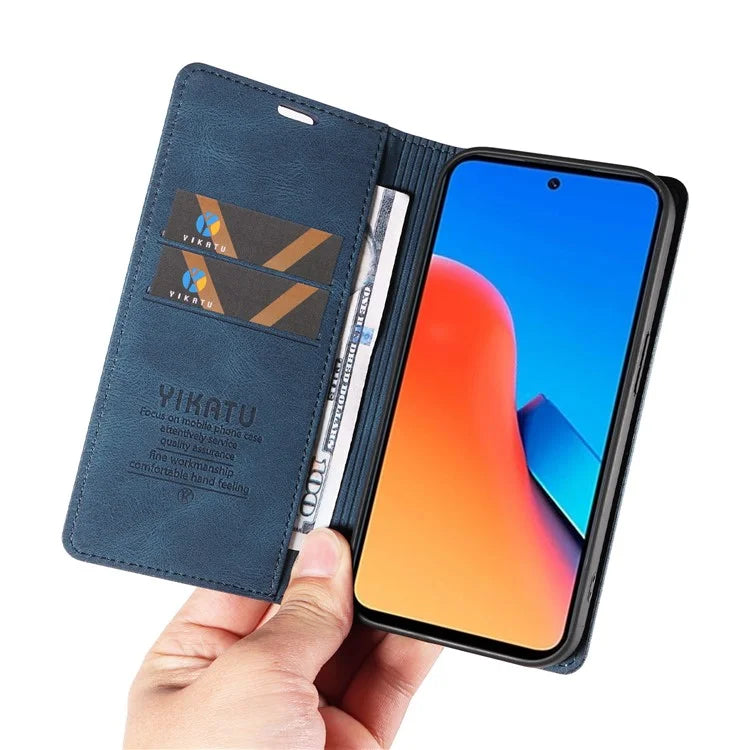 YIKATU YK-004 For Xiaomi Redmi Note 12 4G Case TPU + PU Leather Phone Cover Stand Wallet