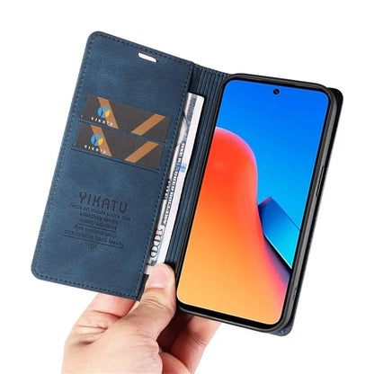 YIKATU YK-004 For Xiaomi Redmi Note 12 4G Case TPU + PU Leather Phone Cover Stand Wallet