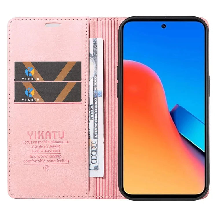 YIKATU YK-004 For Xiaomi Redmi Note 12 4G Case TPU + PU Leather Phone Cover Stand Wallet