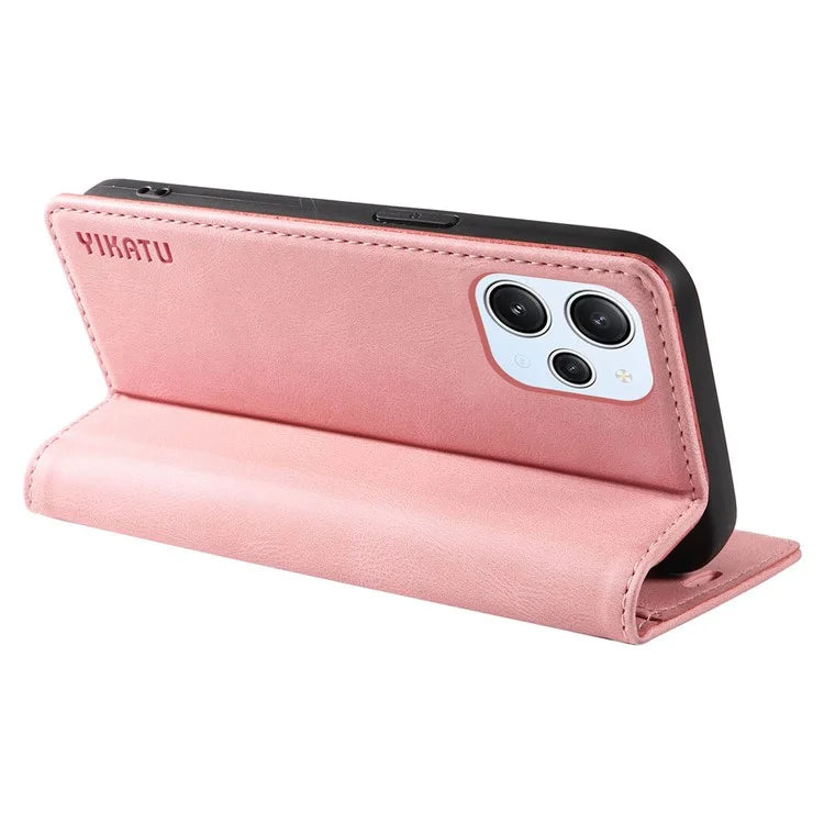 YIKATU YK-004 For Xiaomi Redmi Note 12 4G Case TPU + PU Leather Phone Cover Stand Wallet