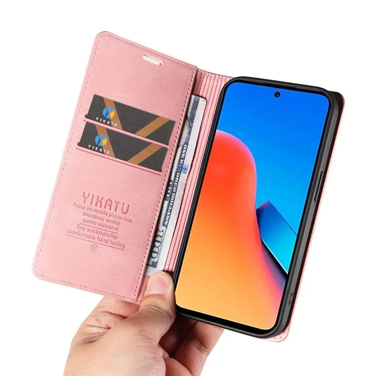 YIKATU YK-004 For Xiaomi Redmi Note 12 4G Case TPU + PU Leather Phone Cover Stand Wallet