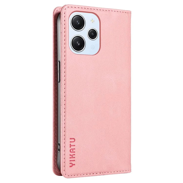 YIKATU YK-004 For Xiaomi Redmi Note 12 4G Case TPU + PU Leather Phone Cover Stand Wallet