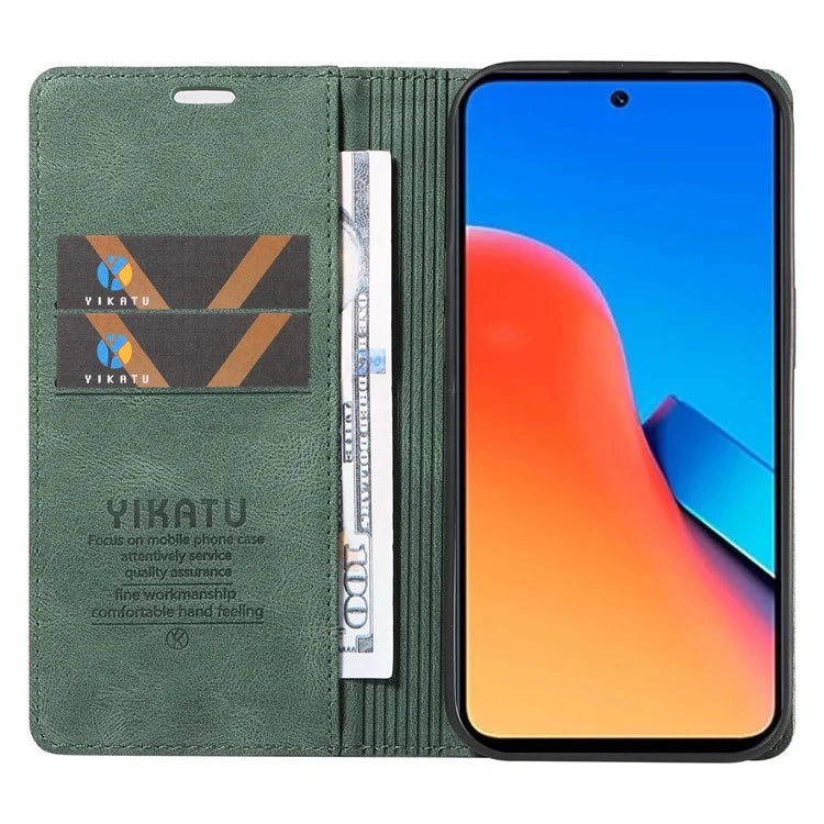 YIKATU YK-004 For Xiaomi Redmi Note 12 4G Case TPU + PU Leather Phone Cover Stand Wallet