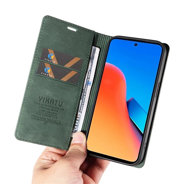 YIKATU YK-004 For Xiaomi Redmi Note 12 4G Case TPU + PU Leather Phone Cover Stand Wallet