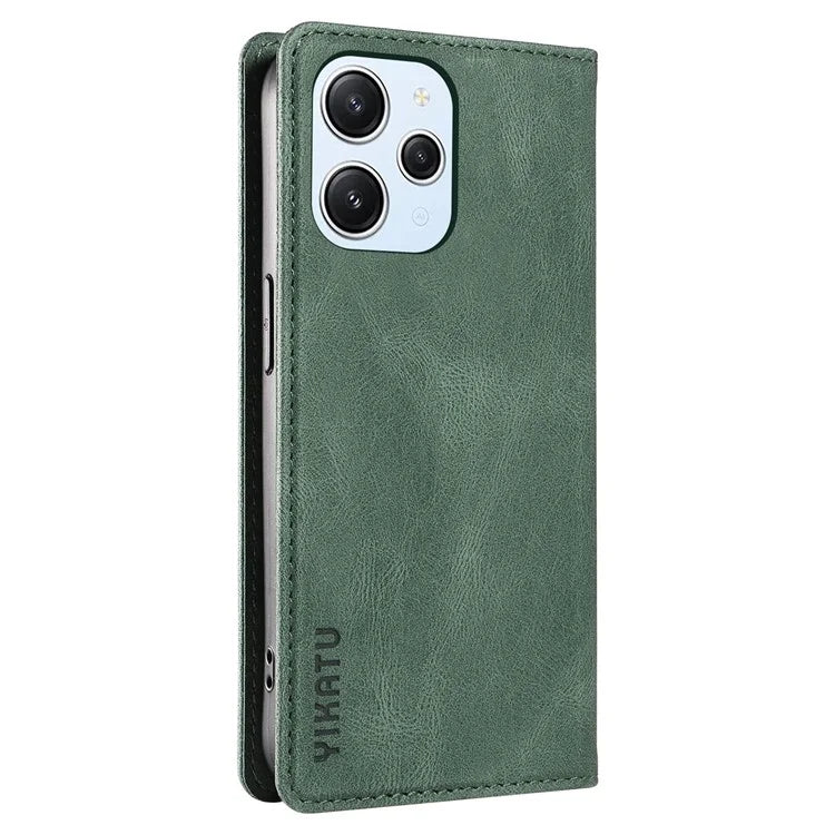 YIKATU YK-004 For Xiaomi Redmi Note 12 4G Case TPU + PU Leather Phone Cover Stand Wallet