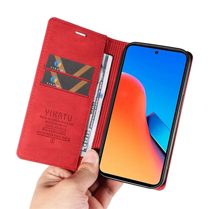 YIKATU YK-004 For Xiaomi Redmi Note 12 4G Case TPU + PU Leather Phone Cover Stand Wallet