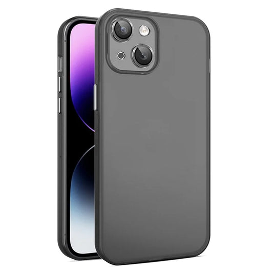 Anti-Drop Phone Case for iPhone 14 Plus Case PC+TPU Phone Cover with Glass Lens Film