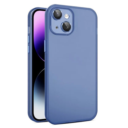 Anti-Drop Phone Case for iPhone 14 Plus Case PC+TPU Phone Cover with Glass Lens Film