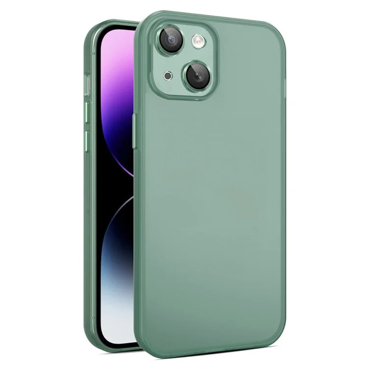 Anti-Drop Phone Case for iPhone 14 Plus Case PC+TPU Phone Cover with Glass Lens Film