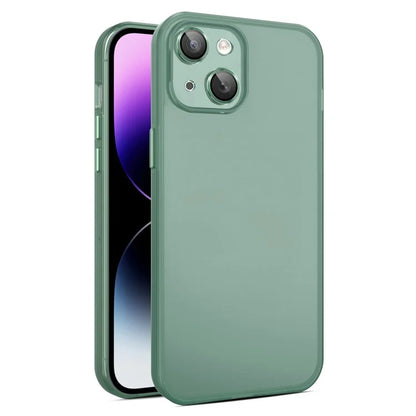 Anti-Drop Phone Case for iPhone 14 Plus Case PC+TPU Phone Cover with Glass Lens Film