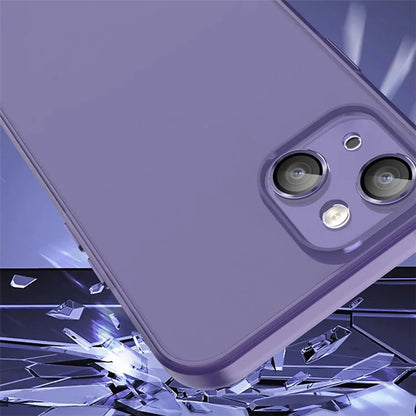 Anti-Drop Phone Case for iPhone 14 Plus Case PC+TPU Phone Cover with Glass Lens Film