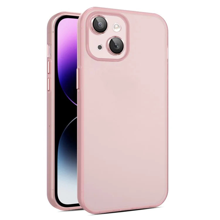 Anti-Drop Phone Case for iPhone 14 Plus Case PC+TPU Phone Cover with Glass Lens Film