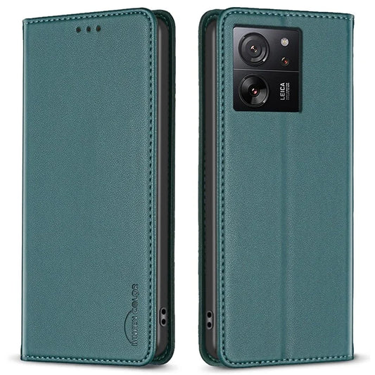 BINFEN COLOR BF18 For Xiaomi 13T / 13T Pro / Redmi K60 Ultra Case PU Leather Card Slots Phone Cover Shell