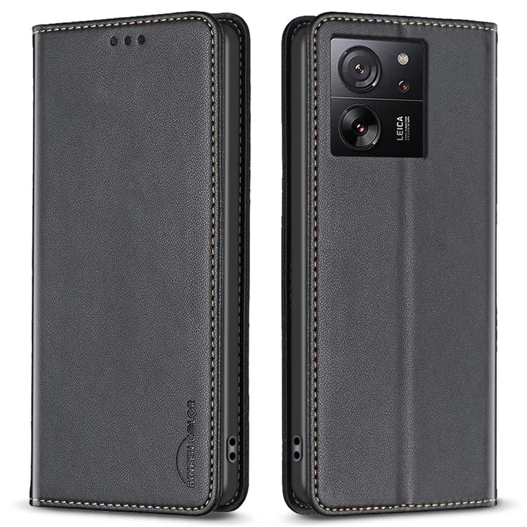 BINFEN COLOR BF18 For Xiaomi 13T / 13T Pro / Redmi K60 Ultra Case PU Leather Card Slots Phone Cover Shell
