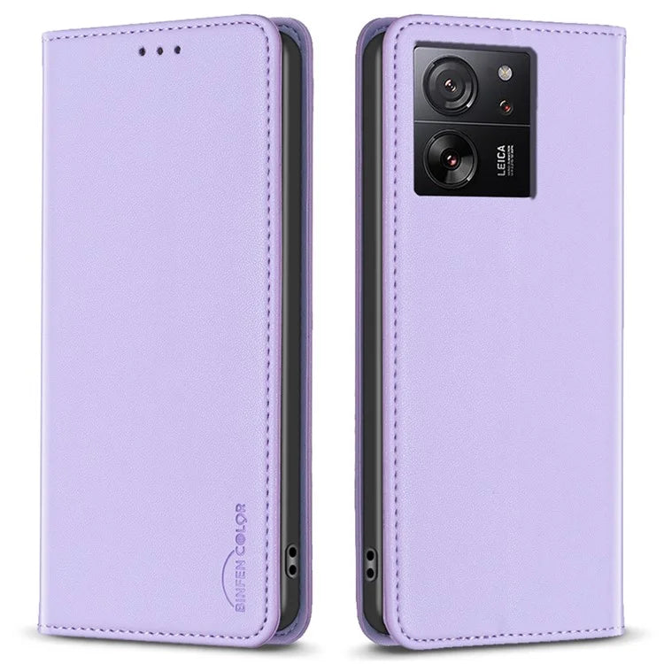 BINFEN COLOR BF18 For Xiaomi 13T / 13T Pro / Redmi K60 Ultra Case PU Leather Card Slots Phone Cover Shell
