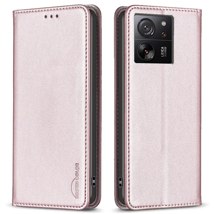 BINFEN COLOR BF18 For Xiaomi 13T / 13T Pro / Redmi K60 Ultra Case PU Leather Card Slots Phone Cover Shell