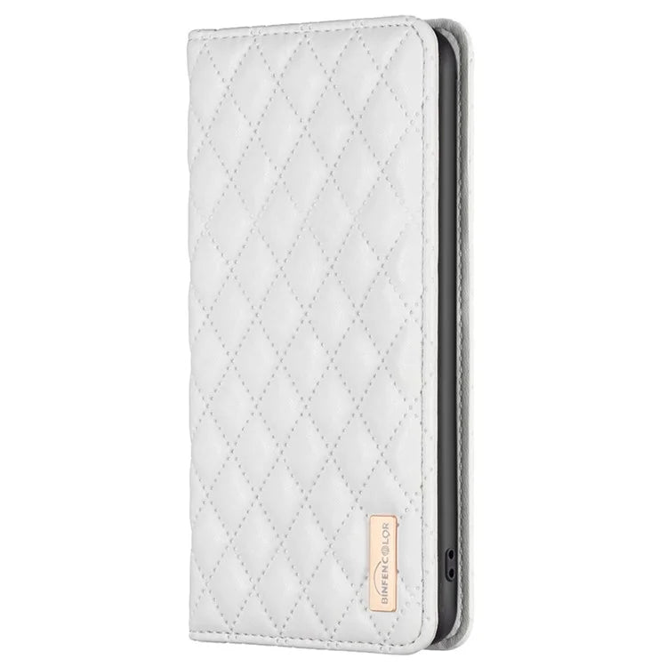 BINFEN COLOR BF Style-16 For Xiaomi 13T / 13T Pro / Redmi K60 Ultra Case PU Leather Rhombus Phone Cover
