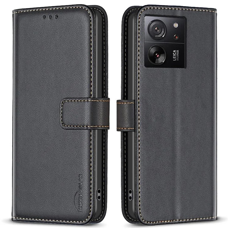 BINFEN COLOR BF17 For Xiaomi 13T Pro / 13T / Redmi K60 Ultra Case Wallet Leather Cell Phone Cover with Stand