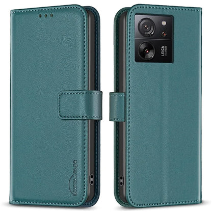 BINFEN COLOR BF17 For Xiaomi 13T Pro / 13T / Redmi K60 Ultra Case Wallet Leather Cell Phone Cover with Stand