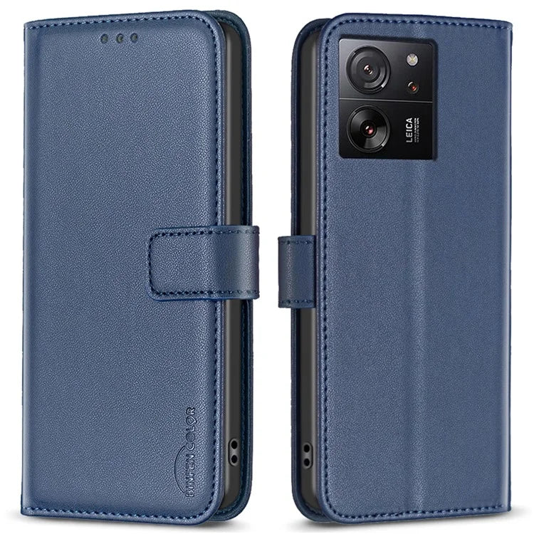BINFEN COLOR BF17 For Xiaomi 13T Pro / 13T / Redmi K60 Ultra Case Wallet Leather Cell Phone Cover with Stand