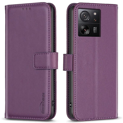 BINFEN COLOR BF17 For Xiaomi 13T Pro / 13T / Redmi K60 Ultra Case Wallet Leather Cell Phone Cover with Stand