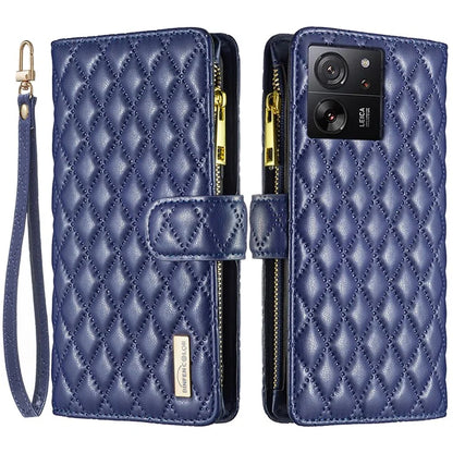 BINFEN COLOR BF Style-15 For Xiaomi 13T / 13T Pro / Redmi K60 Ultra Case PU Leather Zipper Wallet Phone Cover