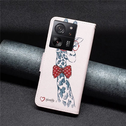 For Xiaomi 13T / 13T Pro / Redmi K60 Ultra Case PU Leather Pattern Flip Wallet Phone Cover