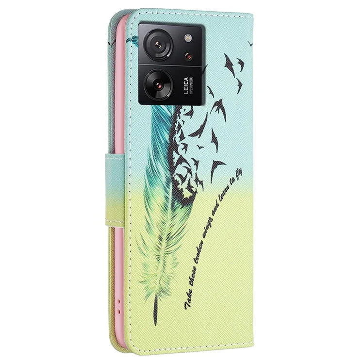 For Xiaomi 13T / 13T Pro / Redmi K60 Ultra Case PU Leather Pattern Flip Wallet Phone Cover