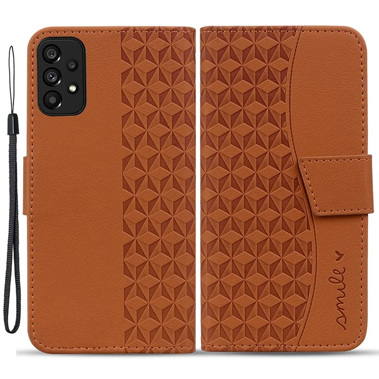 For Samsung Galaxy A53 5G Case Imprinted Leather Stand Phone Cover