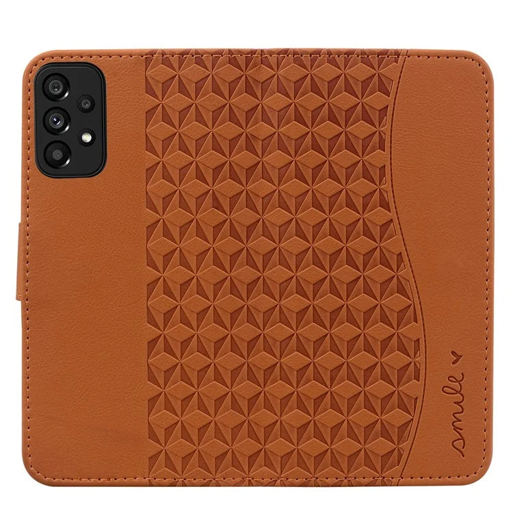 For Samsung Galaxy A53 5G Case Imprinted Leather Stand Phone Cover