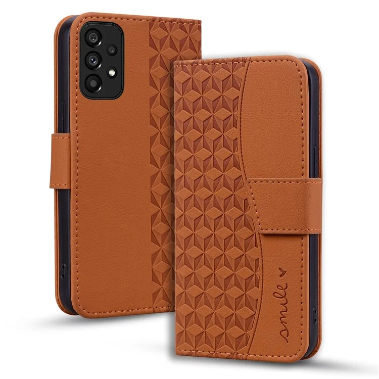 For Samsung Galaxy A53 5G Case Imprinted Leather Stand Phone Cover