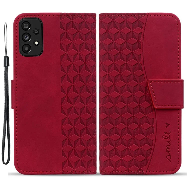 For Samsung Galaxy A53 5G Case Imprinted Leather Stand Phone Cover