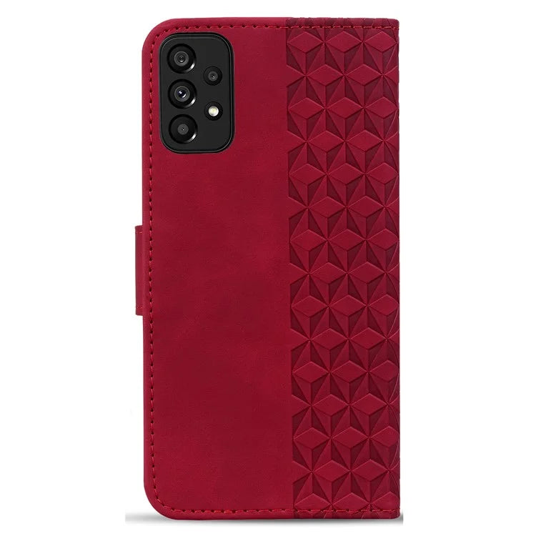 For Samsung Galaxy A53 5G Case Imprinted Leather Stand Phone Cover
