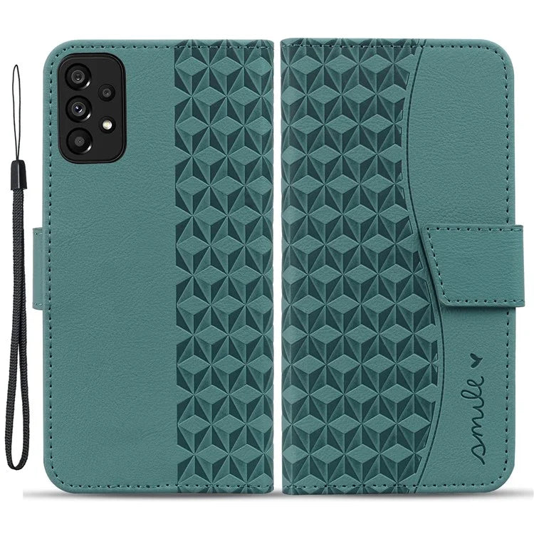 For Samsung Galaxy A53 5G Case Imprinted Leather Stand Phone Cover