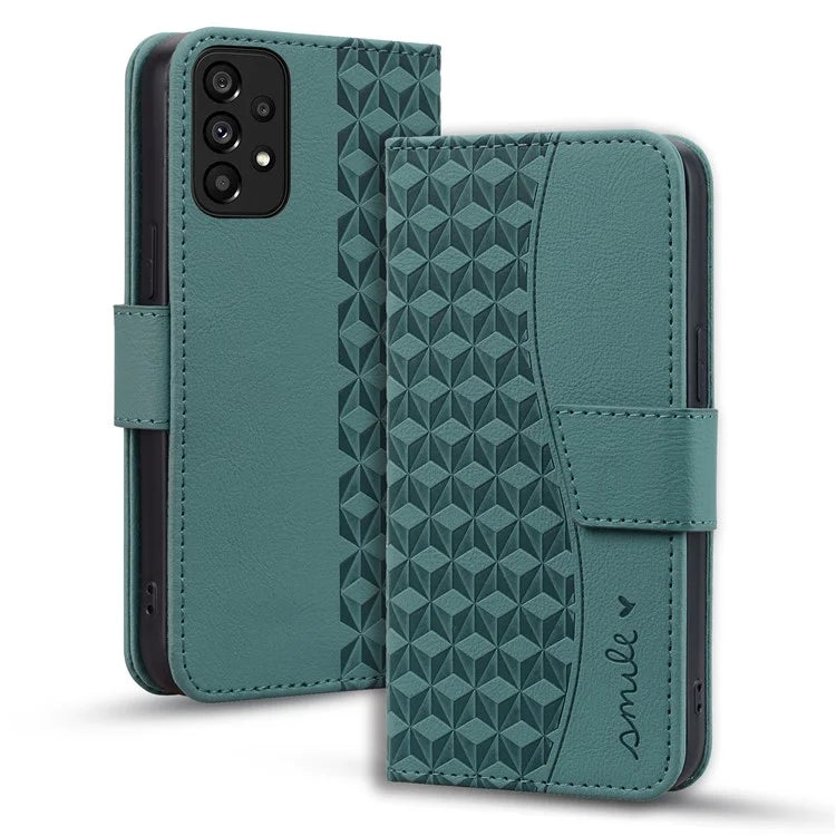 For Samsung Galaxy A53 5G Case Imprinted Leather Stand Phone Cover