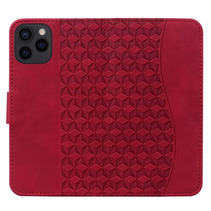 For iPhone 14 Pro Max Leather Case Imprinted Rhombus Wallet Cover