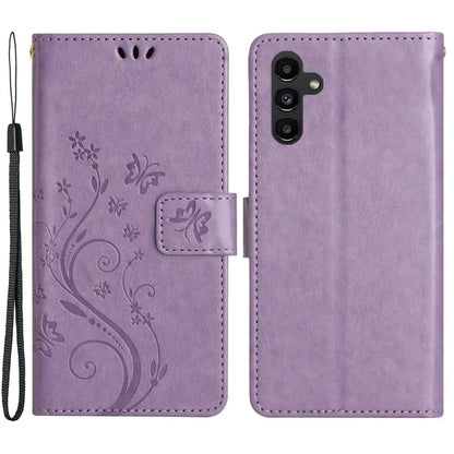 For Samsung Galaxy A15 4G Leather Case Butterfly Imprint Wallet Cover