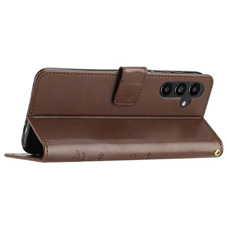 For Samsung Galaxy A15 4G Leather Case Butterfly Imprint Wallet Cover