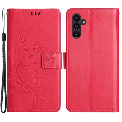 For Samsung Galaxy A15 4G Leather Case Butterfly Imprint Wallet Cover