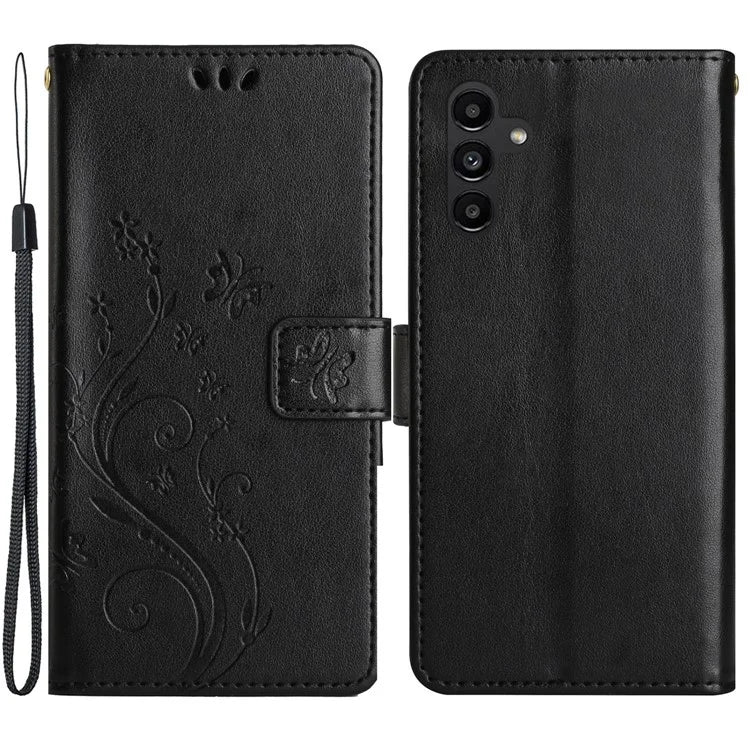 For Samsung Galaxy A15 4G Leather Case Butterfly Imprint Wallet Cover