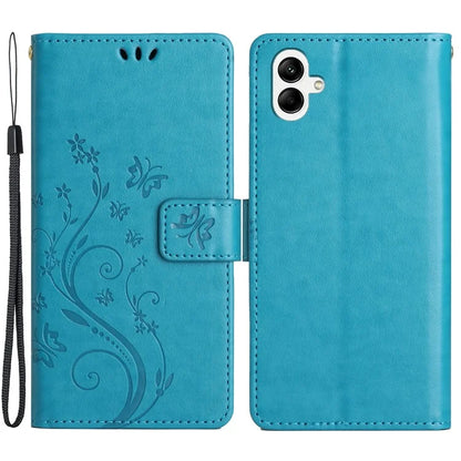 For Samsung Galaxy A05 4G Case Wallet Leather Cover with Imprinted Butterfly