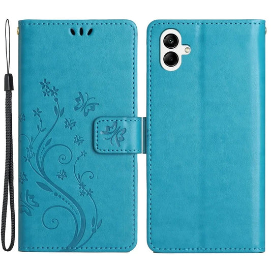 For Samsung Galaxy A05 4G Case Wallet Leather Cover with Imprinted Butterfly