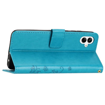 For Samsung Galaxy A05 4G Case Wallet Leather Cover with Imprinted Butterfly