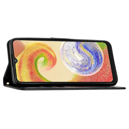 For Samsung Galaxy A05 4G Case Wallet Leather Cover with Imprinted Butterfly