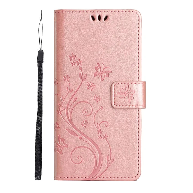 For Samsung Galaxy A05 4G Case Wallet Leather Cover with Imprinted Butterfly