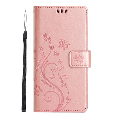 For Samsung Galaxy A05 4G Case Wallet Leather Cover with Imprinted Butterfly